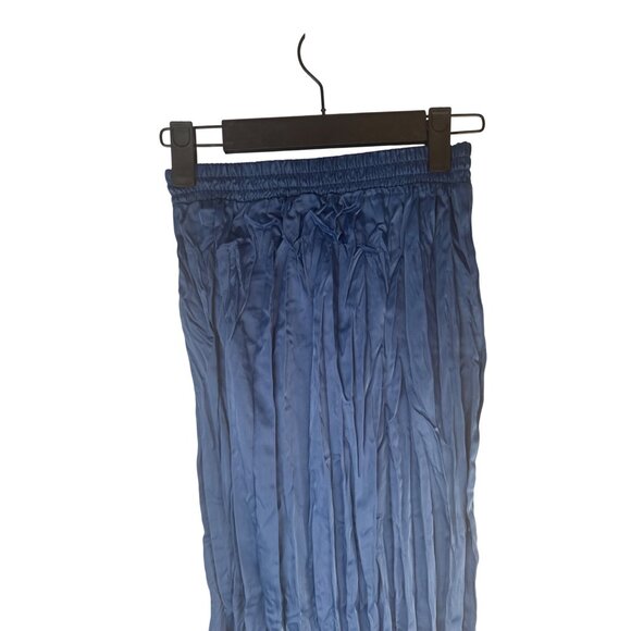 2/$30 ZARA Womens Small Blue Pleated Maxi Polyester Blend - Picture 10 of 11